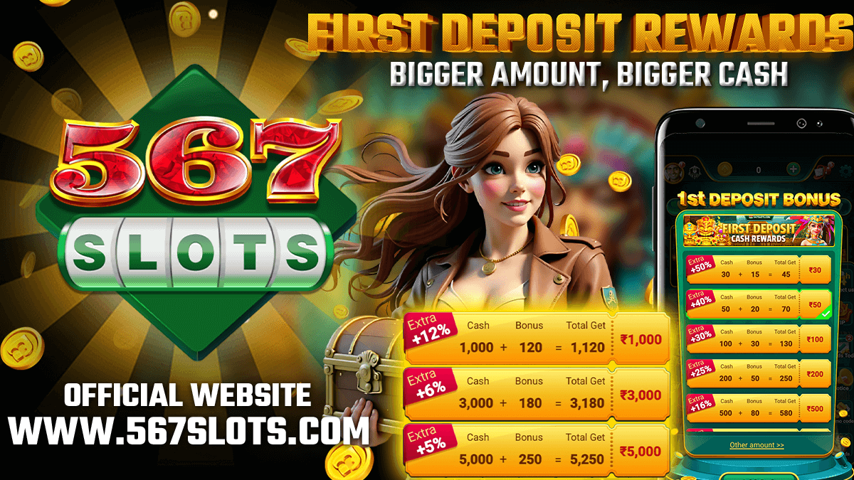 567Slots First Deposit Cash Rewards banner