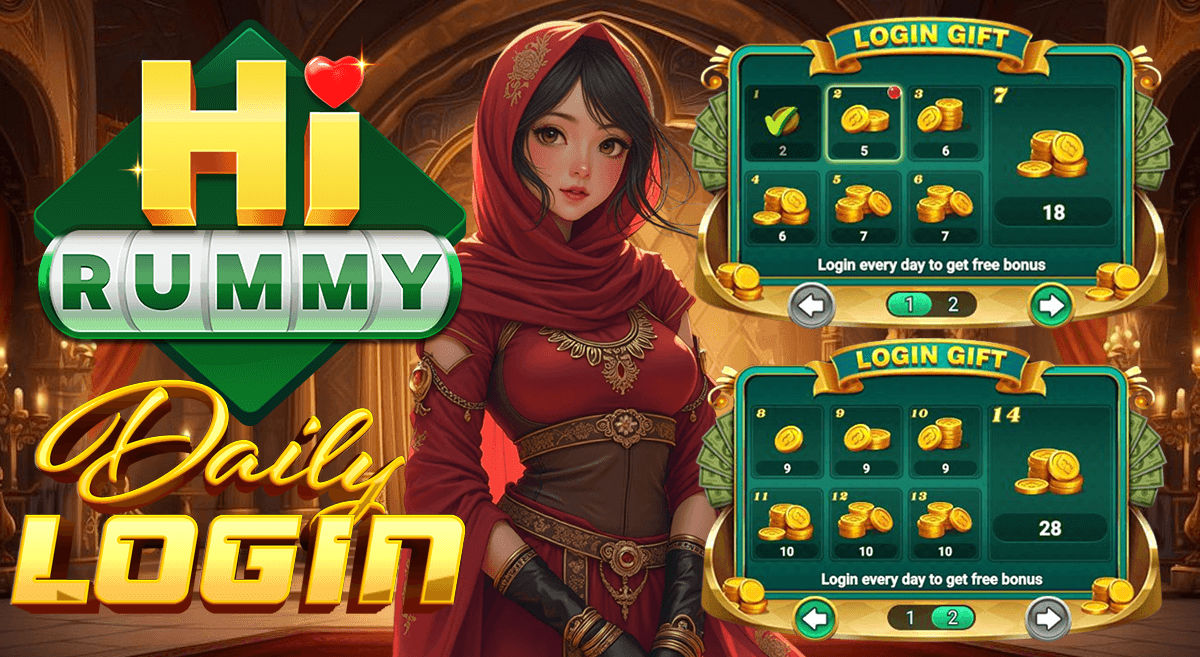 Hi Rummy - Login Gift - Daily Rewards banner