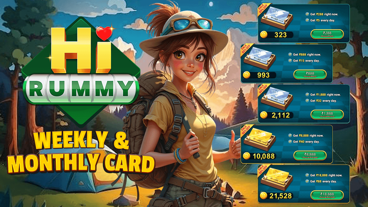 HI RUMMY Weekly and Monthly Cards