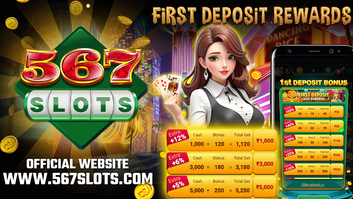 567SLOTS First Deposit Promo Banner