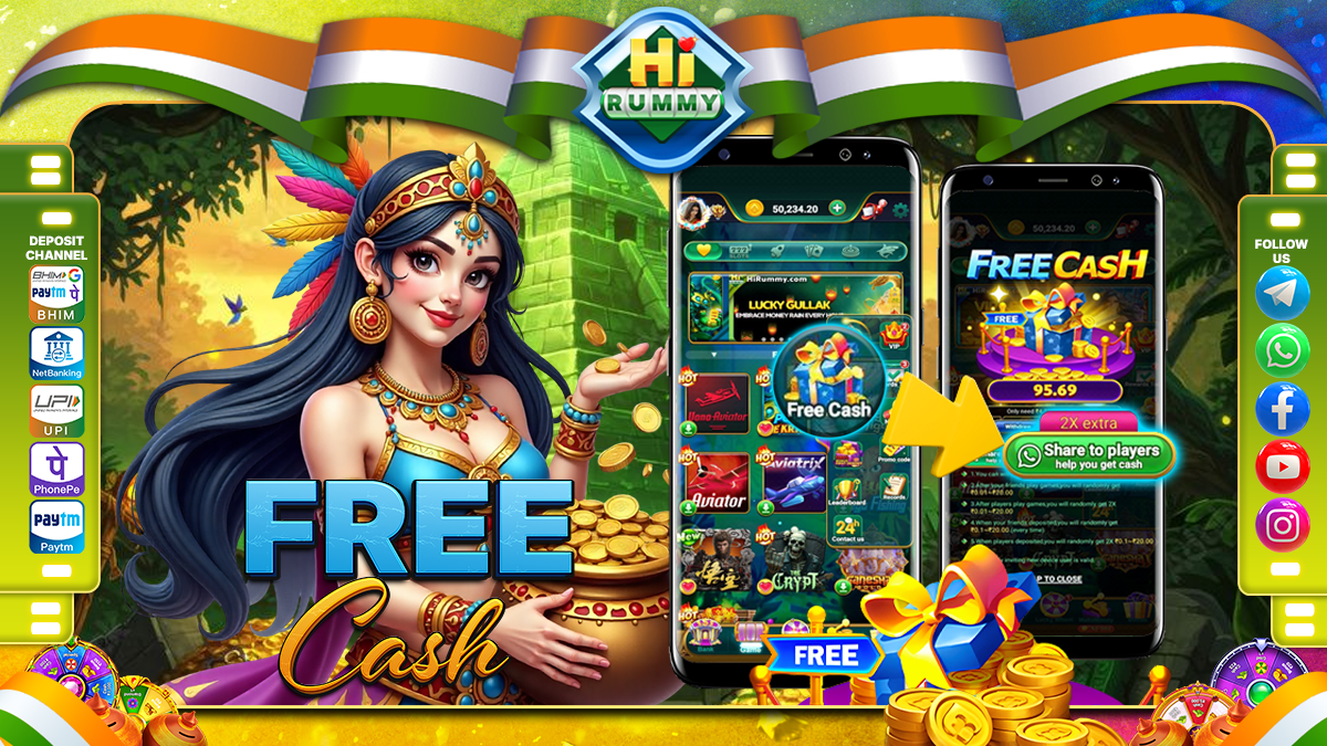 Hi Rummy Free Cash Banner