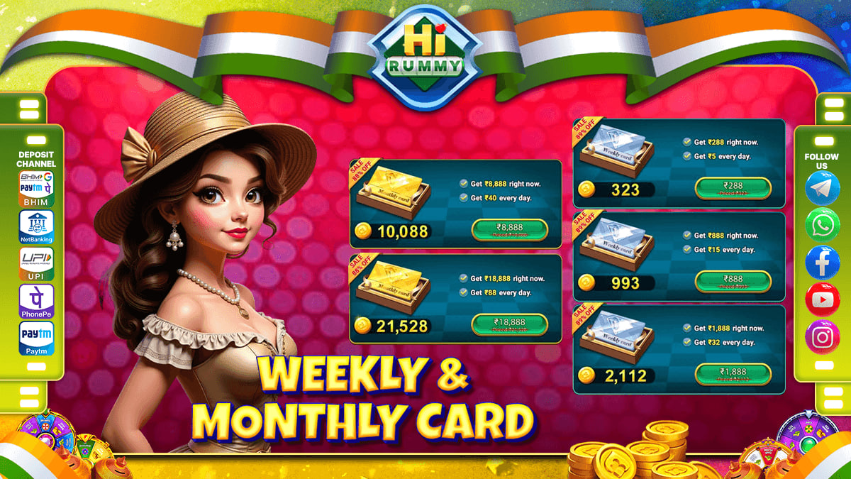 Hi Rummy Deposit Cards