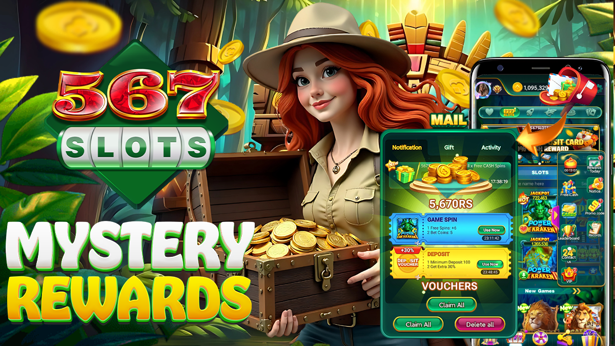 567SLOTS Daily Mystery Bonus
