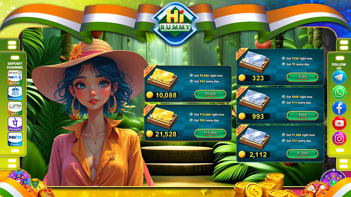 Hi Rummy Deposit Cards