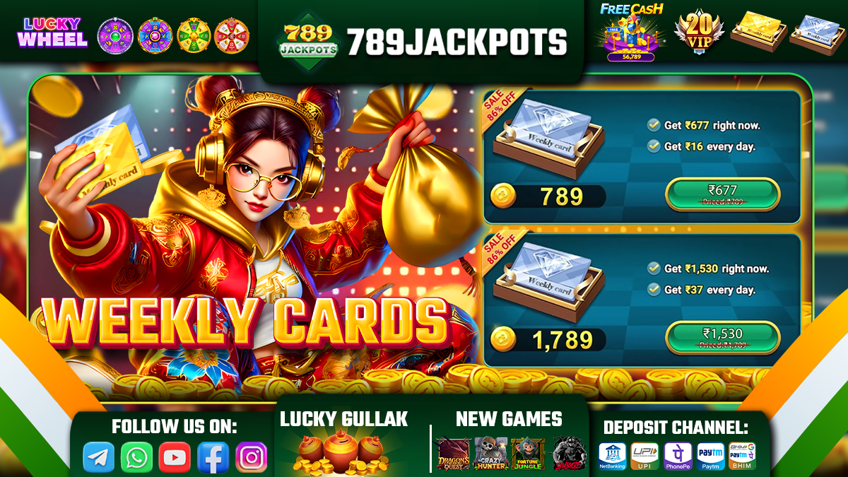 789JACKPOTS Weekly Card
