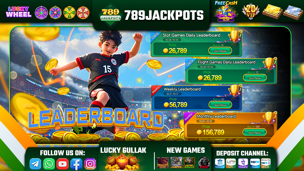 789 Jackpots Leaderboard Banner