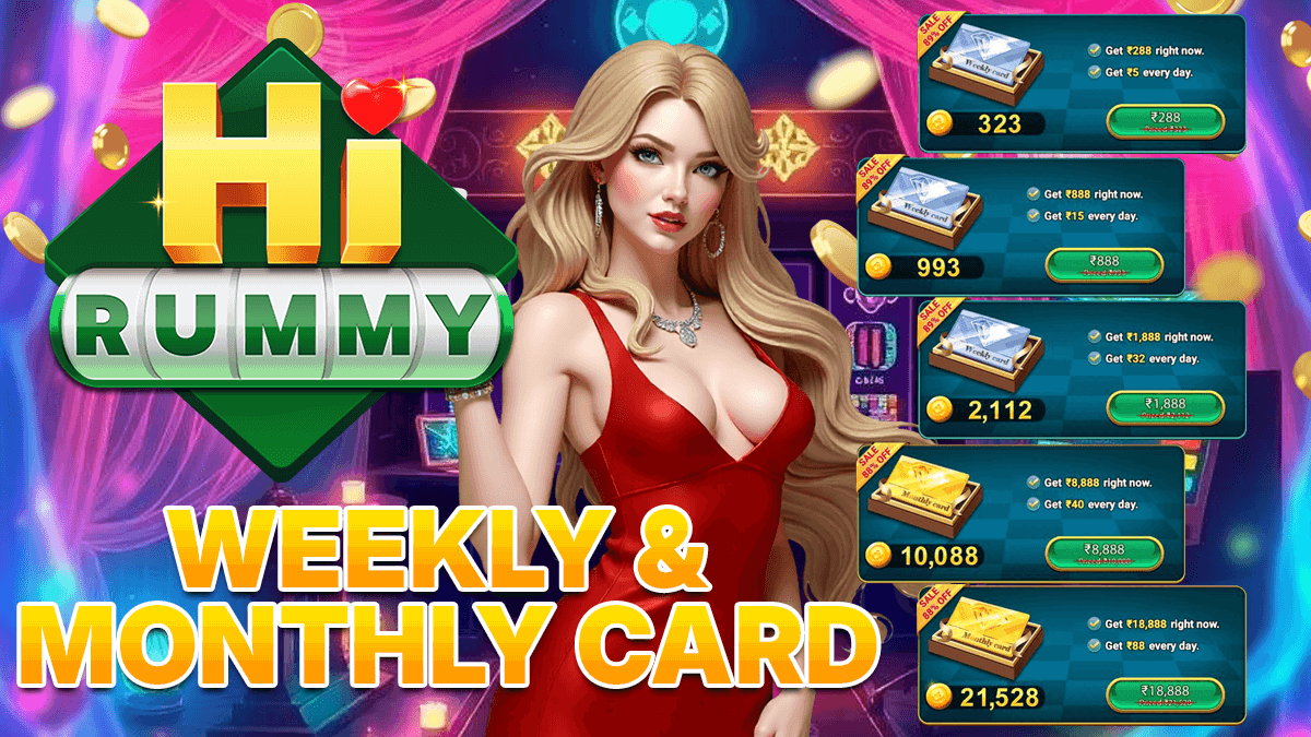 Weekly and monthly cards