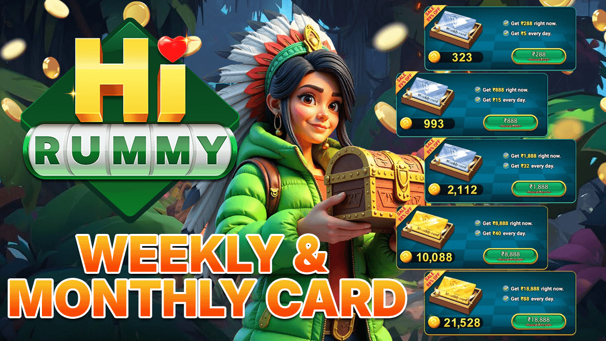 Weekly and monthly cards