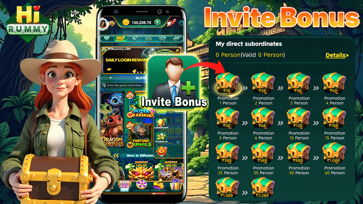 HI RUMMY Invite Bonus