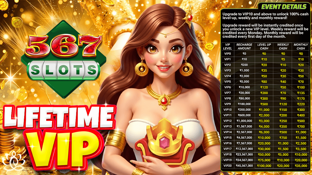 567SLOTS VIP banner