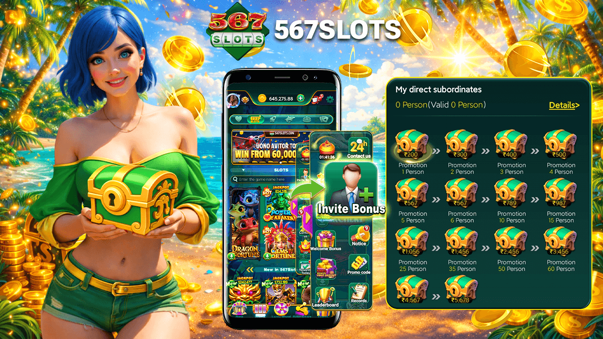 567SLOTS Share Once Earn Nonstop