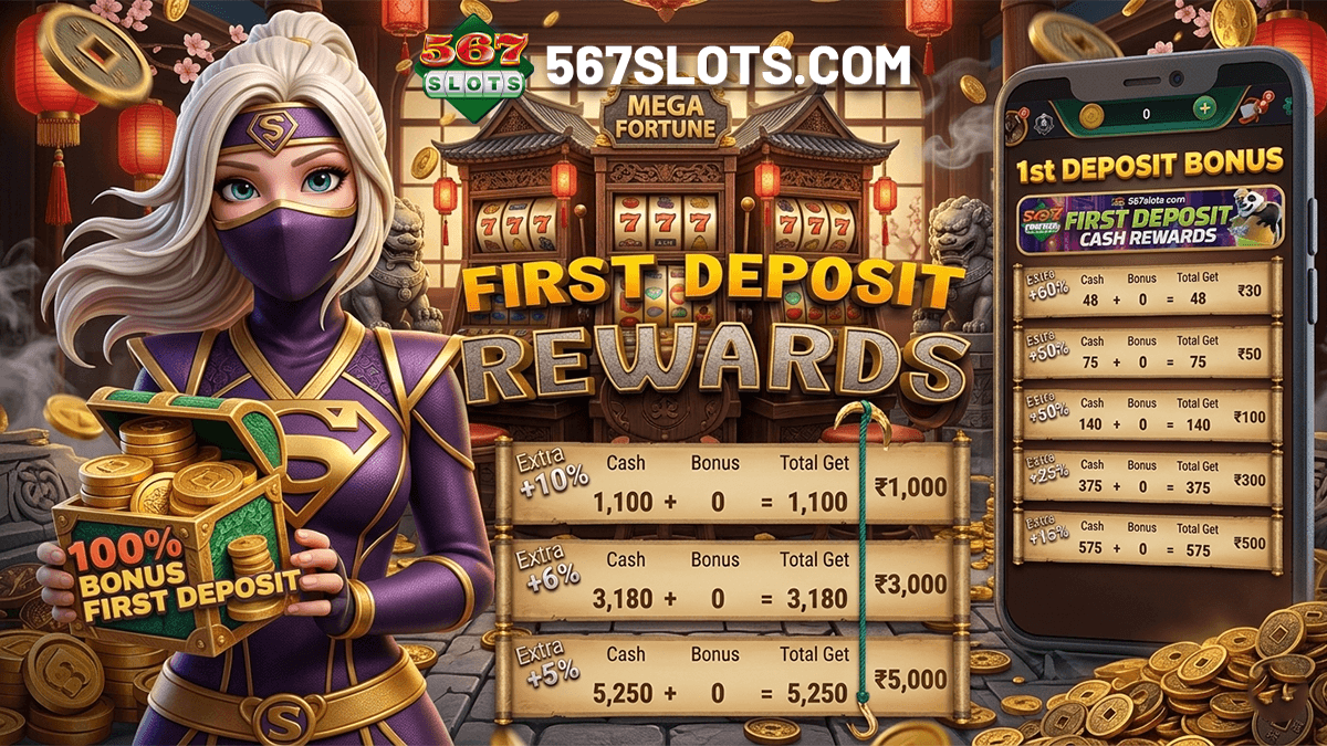 567slots first deposit bonus