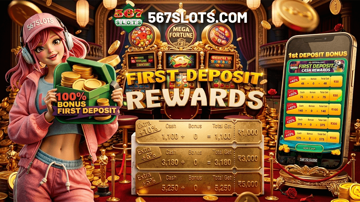 567slots first deposit First Deposit Bonus
