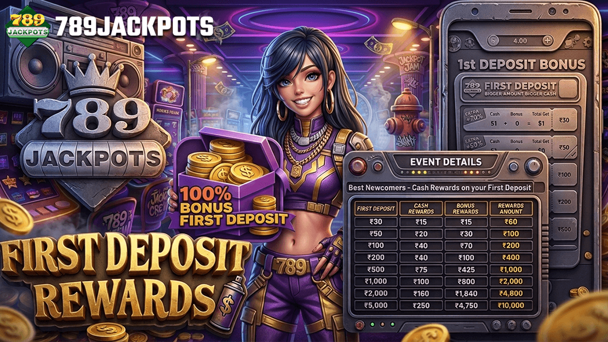 789JACKPOTS first deposit bonus