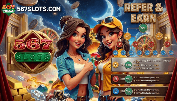 567slots X - refer and earn