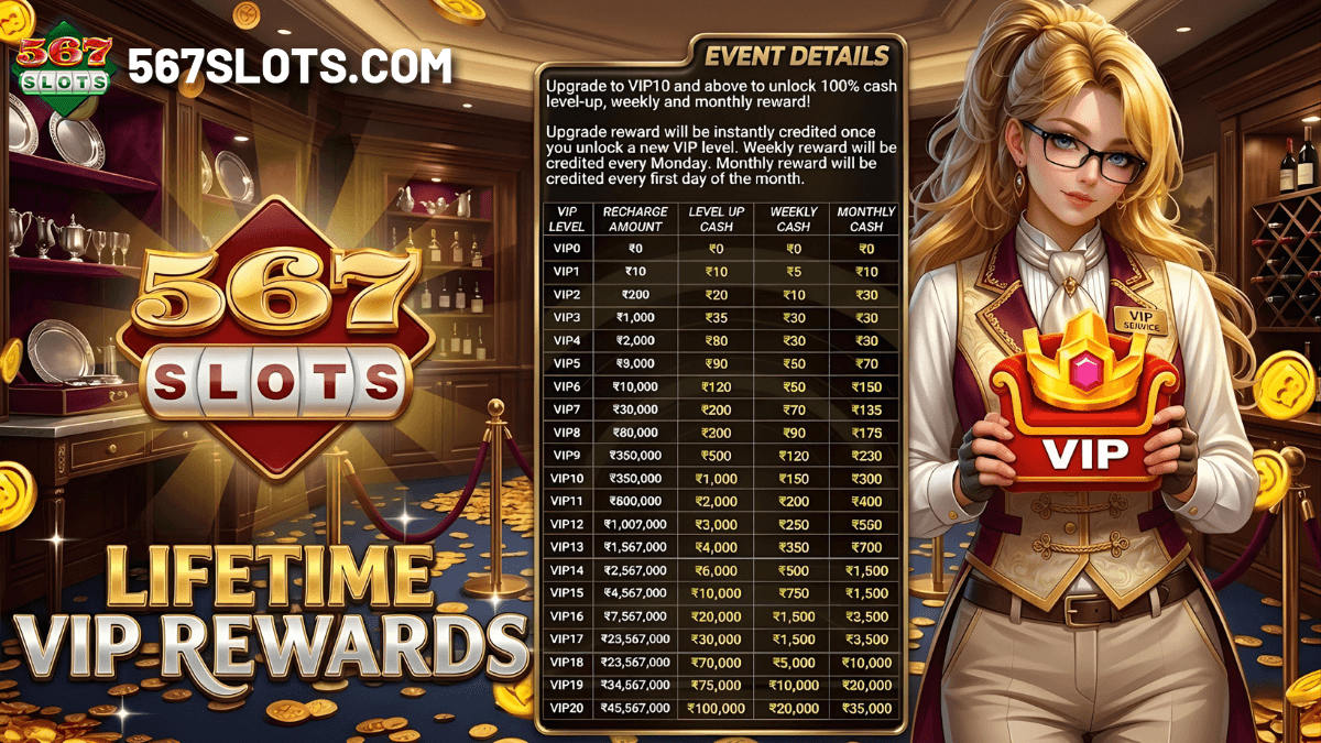 567slots lifetime wealth VIP