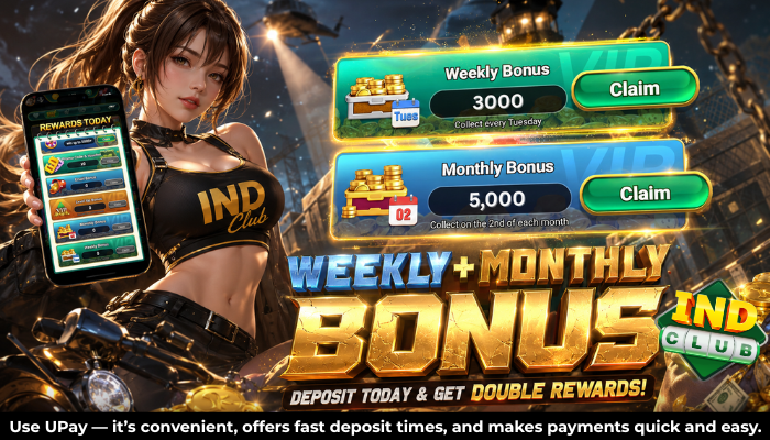 WEEKLY AND MONTHLY BONUS BANNER
