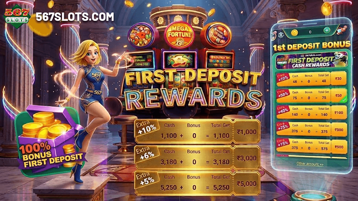 567slots first deposit bonus