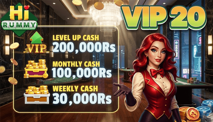 HI RUMMY Parrot Green Banner Lifetime VIP
