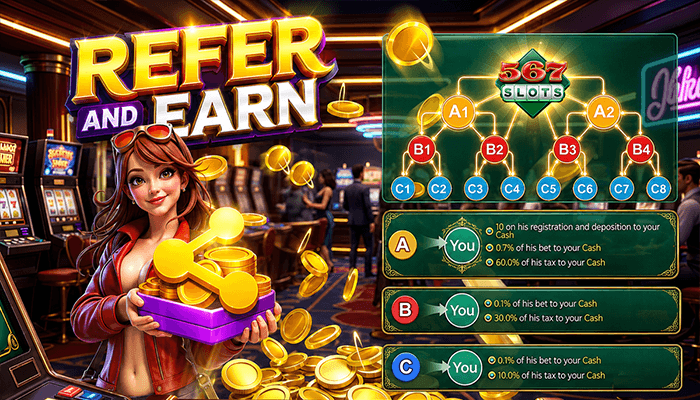567slots Refer and Earn