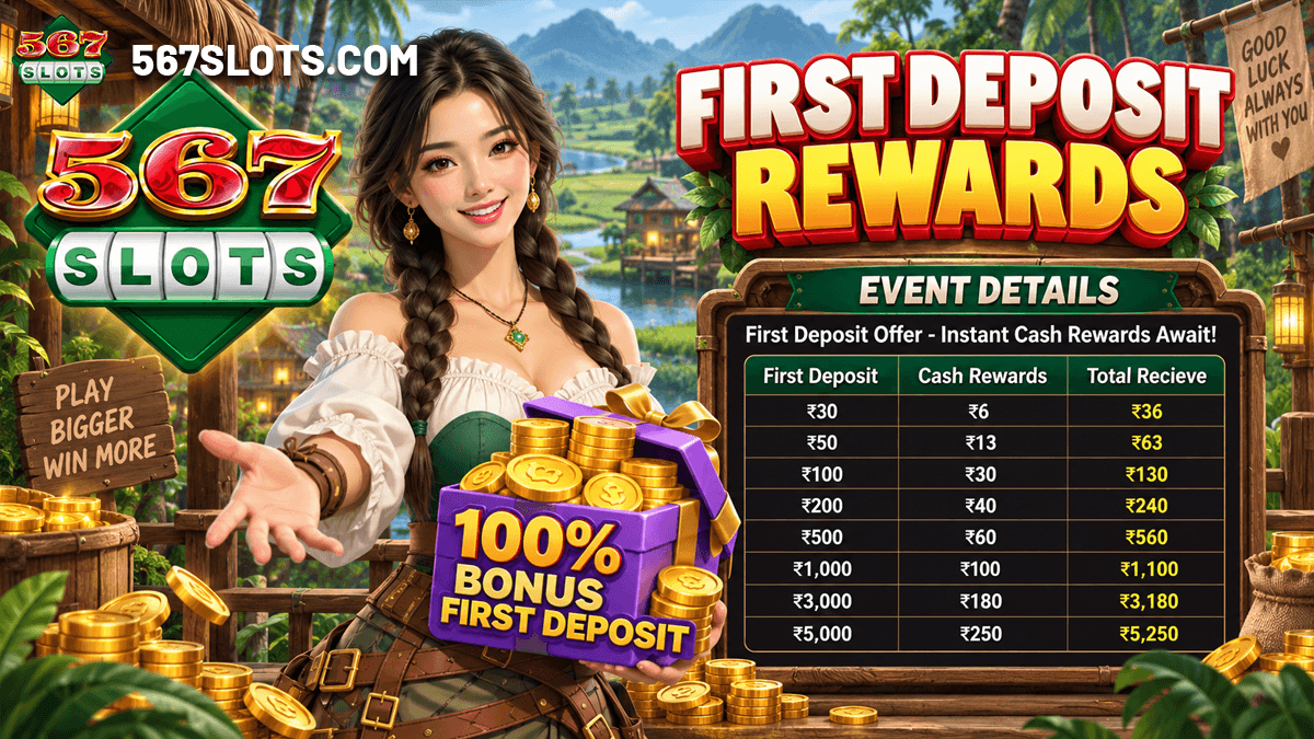 567slots first deposit