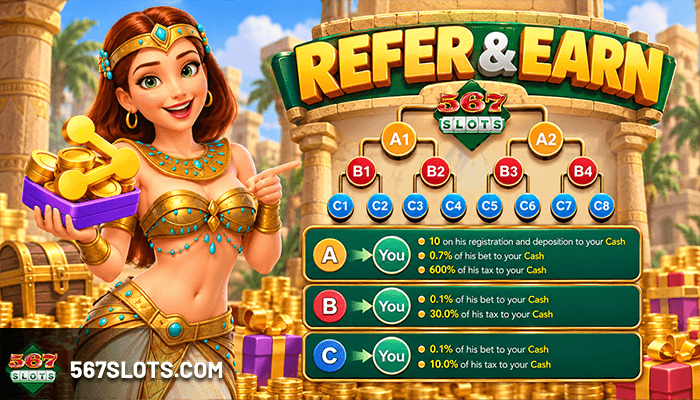 567slots refer and earn