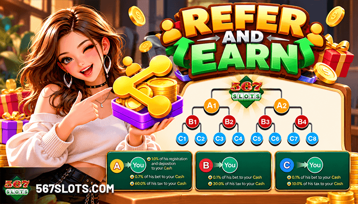 567slots refer and earn