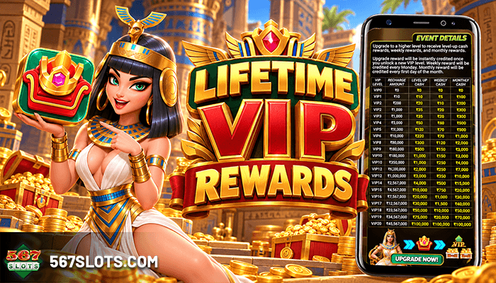 567slots VIP lifetime rewards